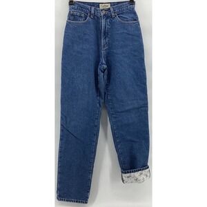 L.L. Bean Women's 8 Tall Flannel Lined Jeans Blue Relaxed Fit Warm Winter Pants